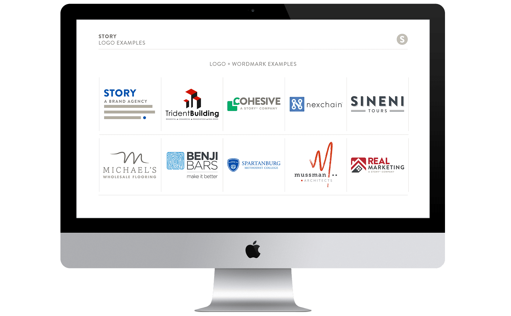 BrandStrategy1 Desktop view of logo samples