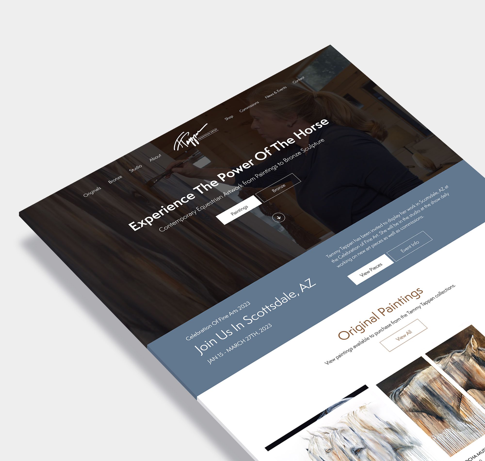 Tammy Tappan Art Home Page - Web Design